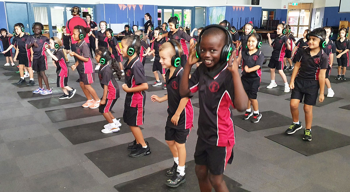 Students dancing at Holy Spirit Catholic Primary St Clair