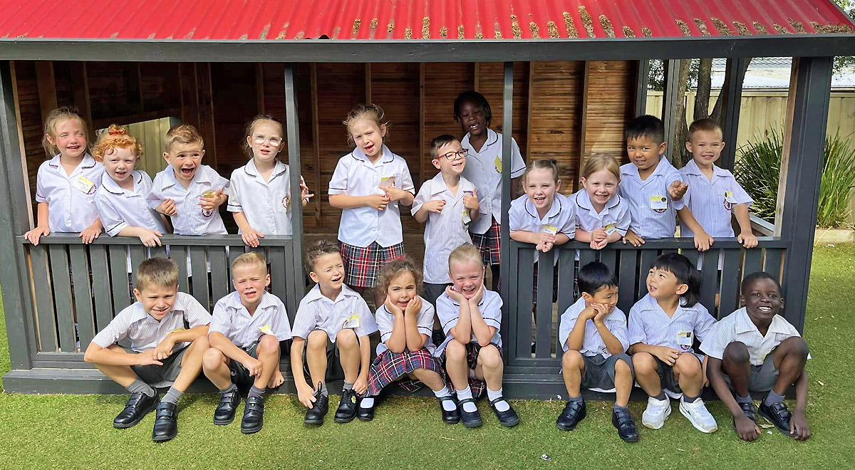 Kindergarten students at Holy Spirit Catholic Primary St Clair