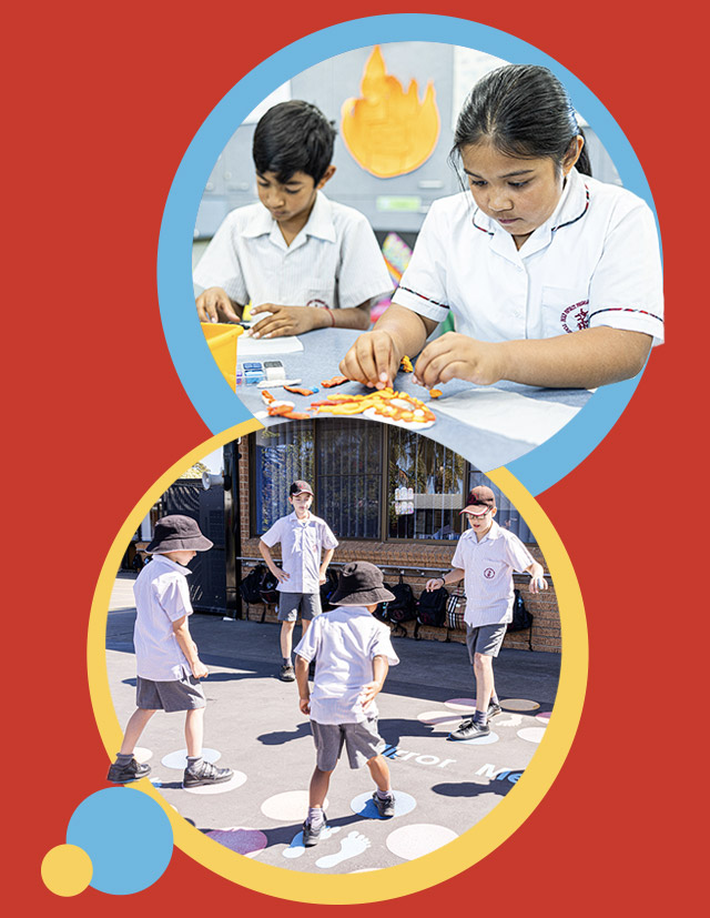 Students at Holy Spirit Catholic Primary St Clair