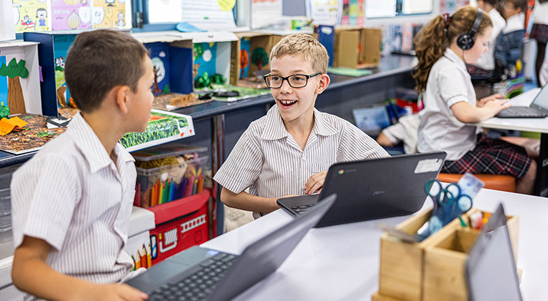 Students learning at Holy Spirit Catholic Primary St Clair